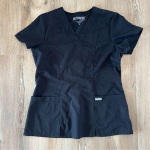 Women's Medium  Black Grey's Anatomy Scrub Top